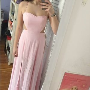 Fame and Partners Backless Starlet Dress Pink